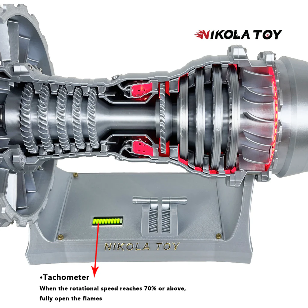 Final version of Rolls Royce Trent 900 turbofan engine model (40cm/15.7in)